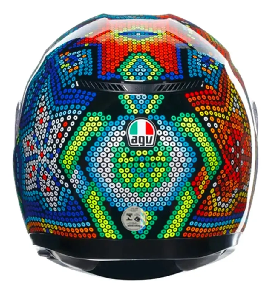 Capacete AGV K3 SV, vista traseira com o logo da AGV