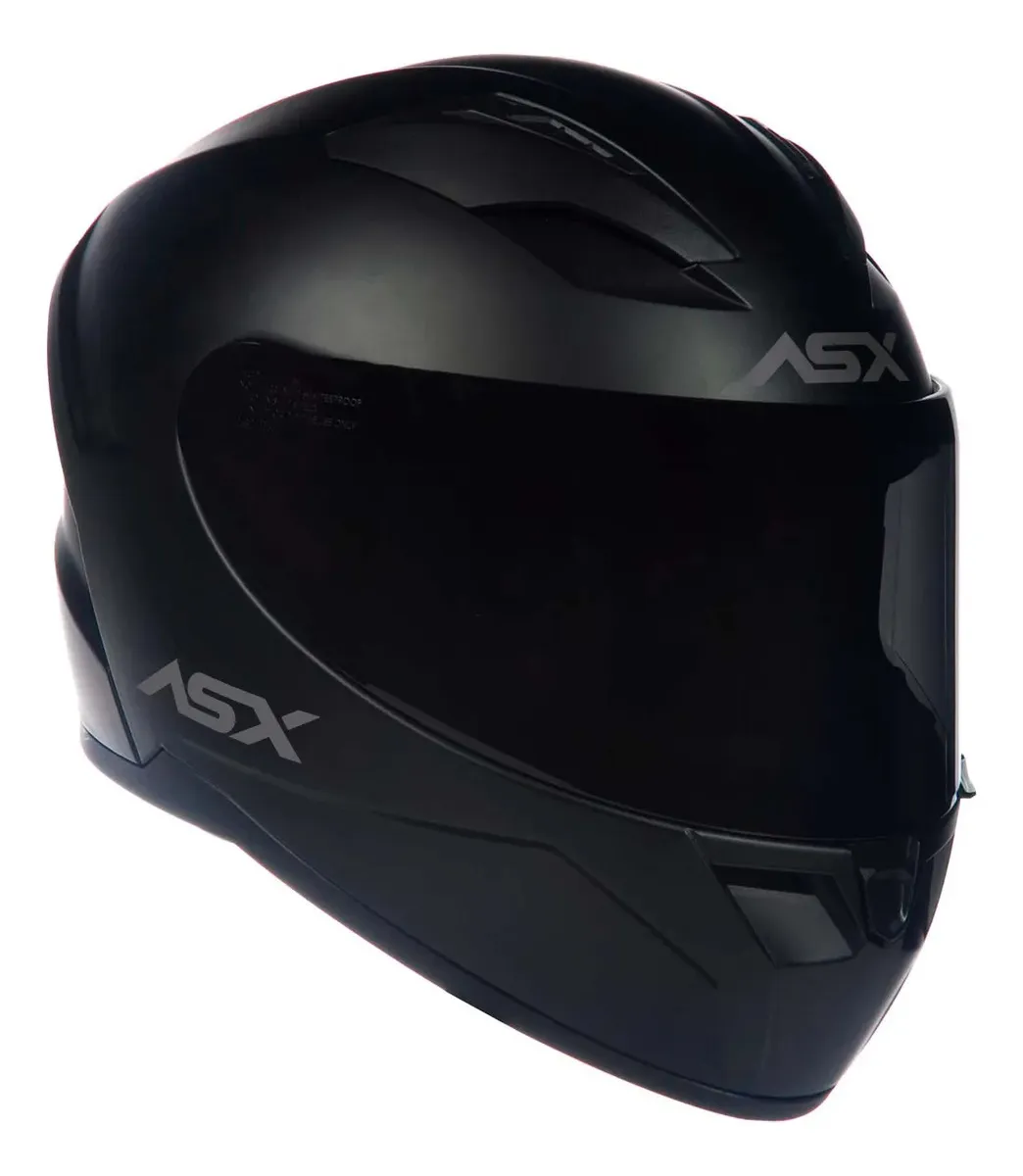 Capacete ASX City SV visto de perfil, mostrando o acabamento fosco do casco em ABS