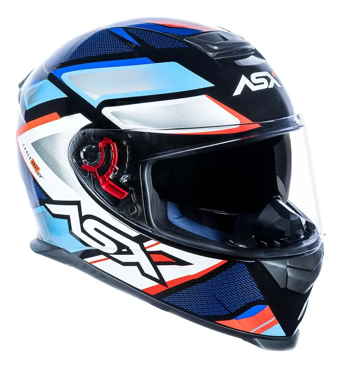 Detalhe da viseira do Capacete ASX Eagle SV Fast