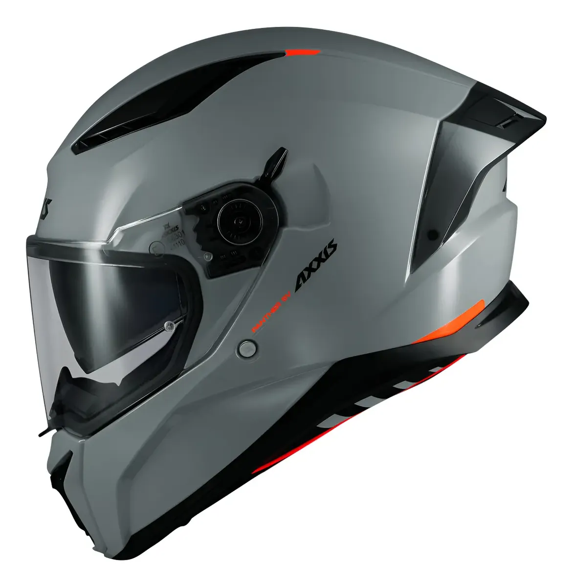 Capacete Axxis Panther SV com detalhe da viseira de policarbonato e das entradas de ventilação