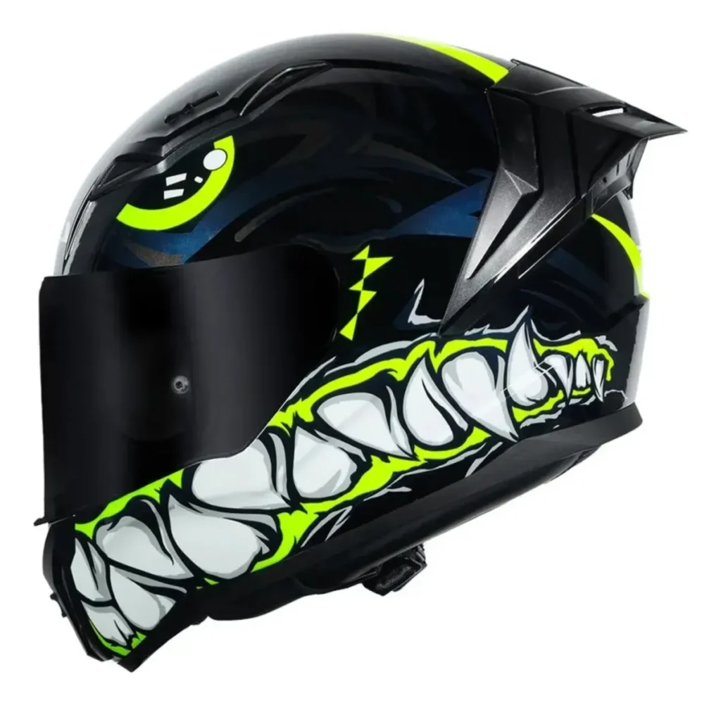 Capacete LS2 FF810 Vigo é Bom? Review Completo do Integral Sarbul LS2 FF810 Vigo integral com pintura Sarbul luminescente, vista frontal