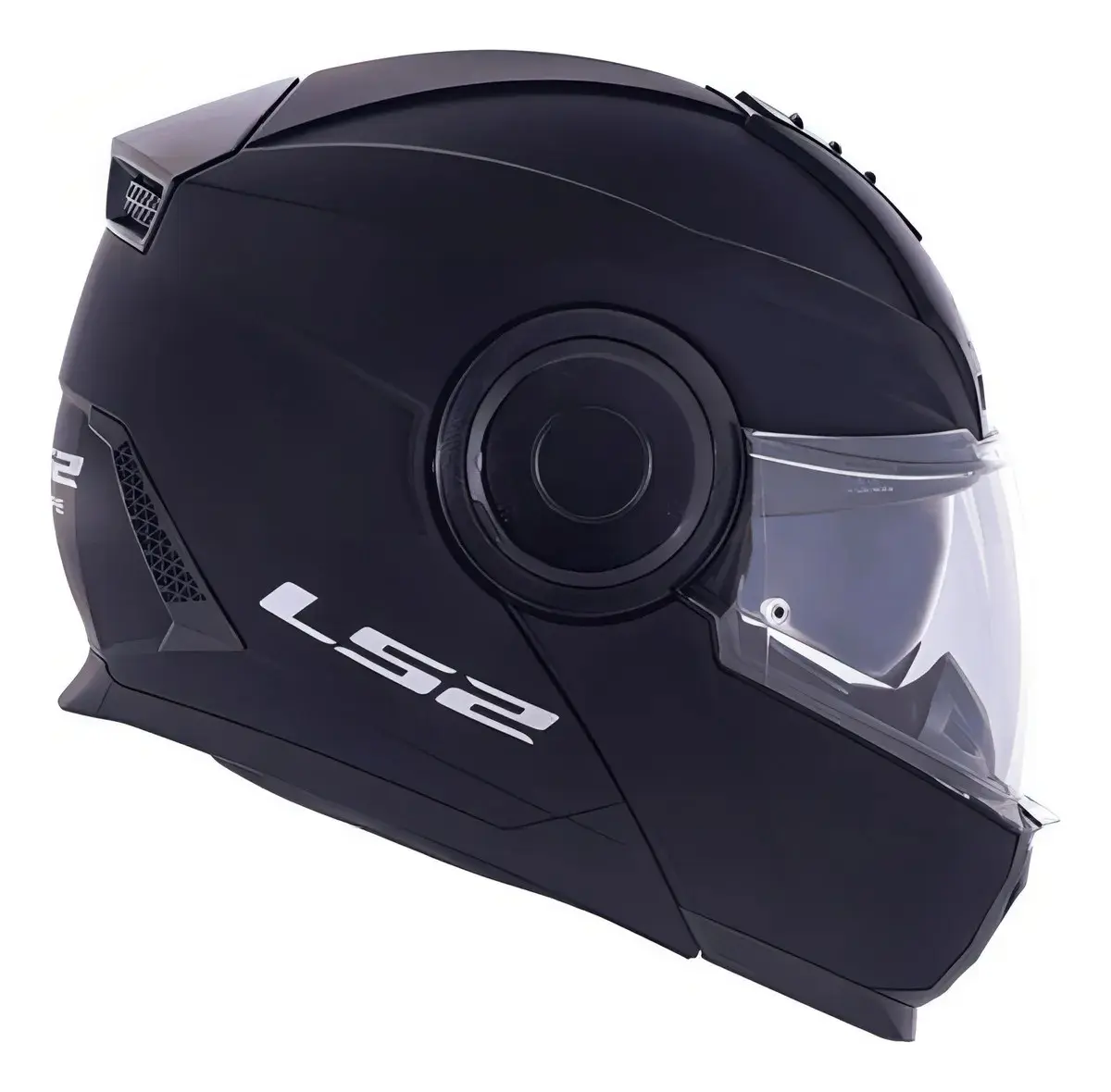 Capacete LS2 FF902 Scope escamoteável, preto fosco, vista frontal