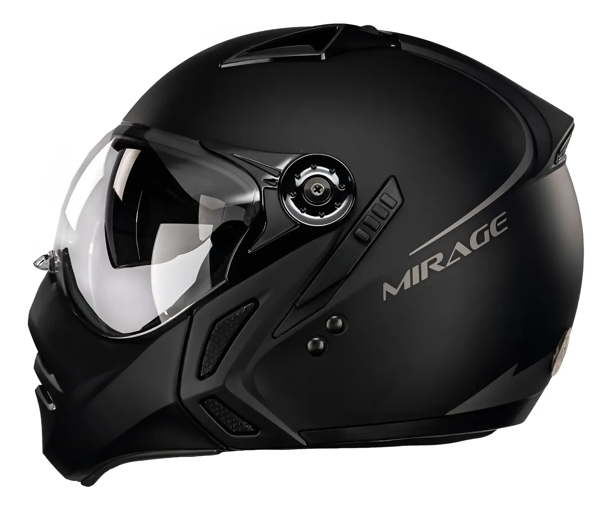 Capacete Peels Mirage New Classic aberto com óculos interno
