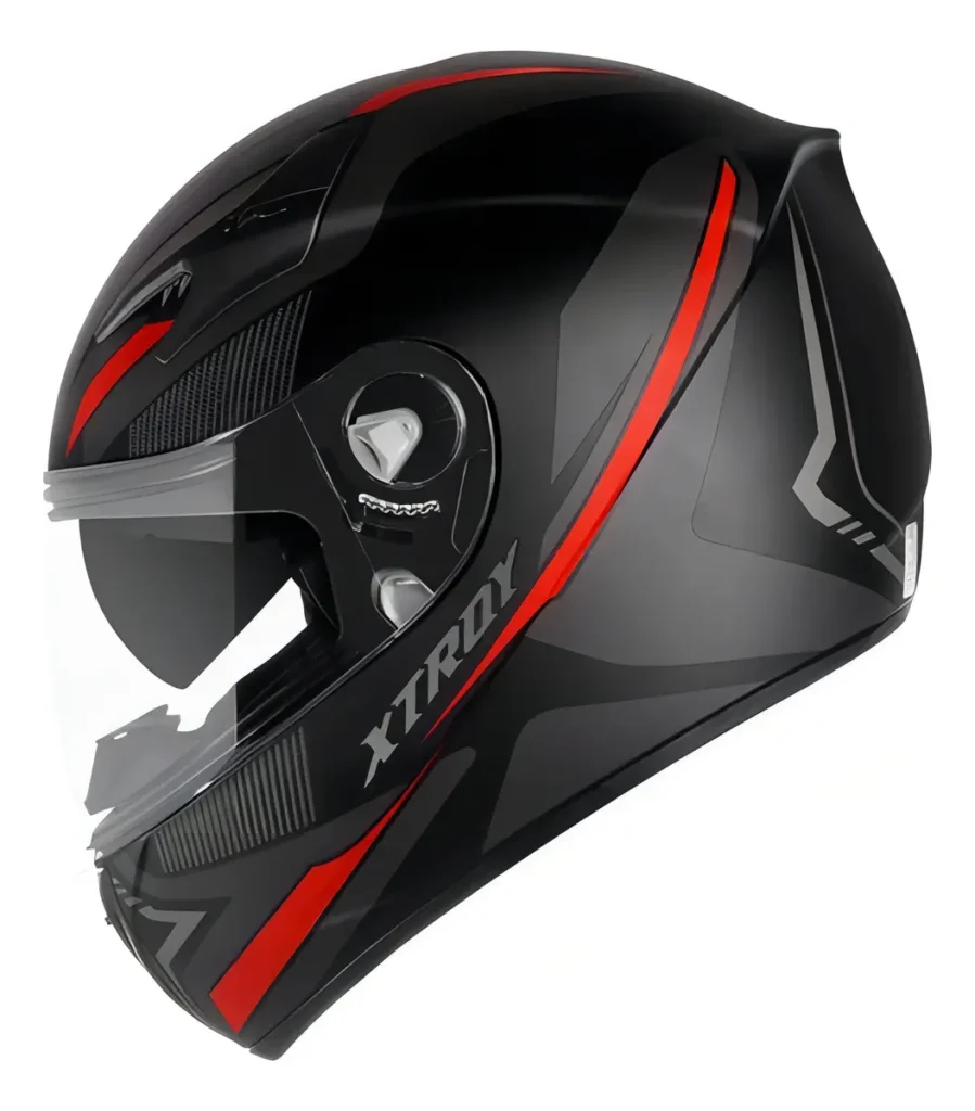Capacete EBF Xtroy Vale a Pena? Ficha Técnica e Avaliações Reais Capacete integral EBF Xtroy vermelho drone fosco com narigueira