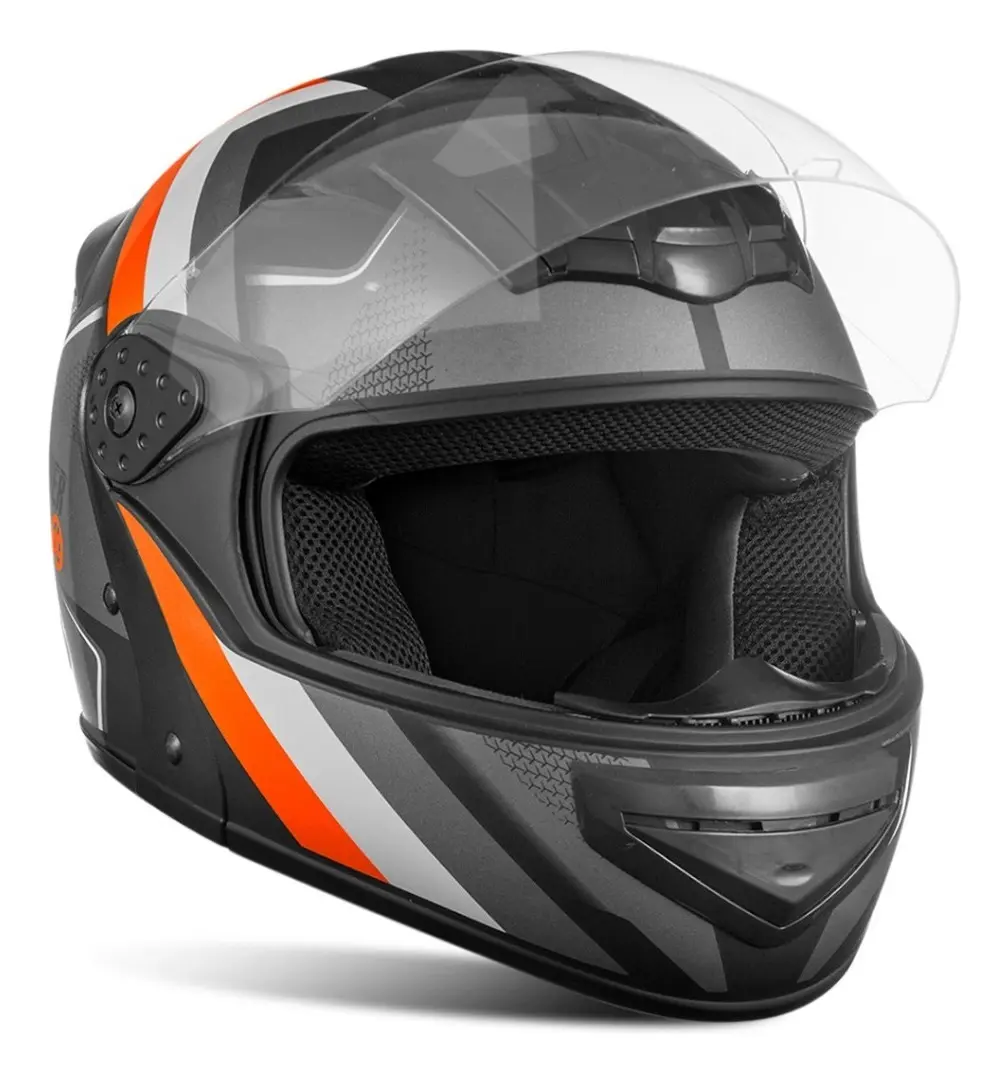 Capacete Etceter Stronger Faster Gladiator visto de lado com acabamento fosco