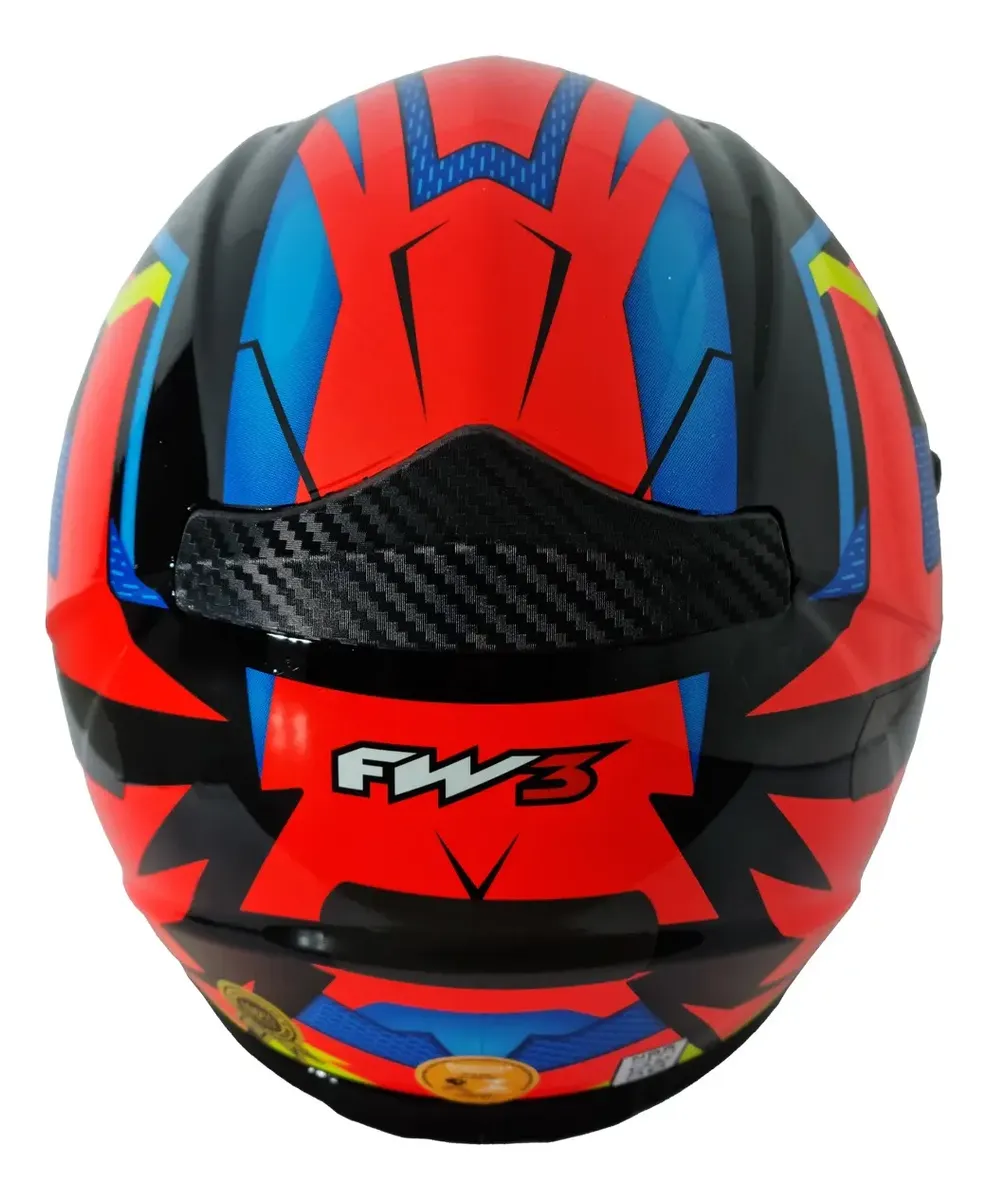 Capacete FW3 GTN vista lateral com casco em ABS