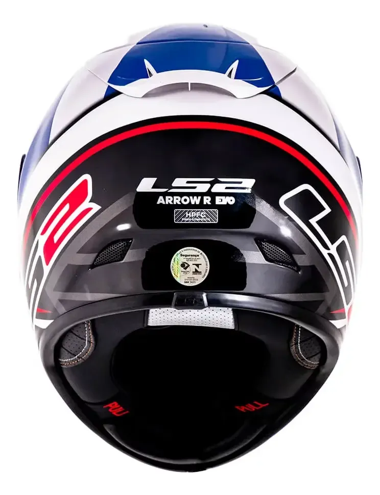 Detalhe do casco do capacete LS2 FF323 edição John Mcphee II