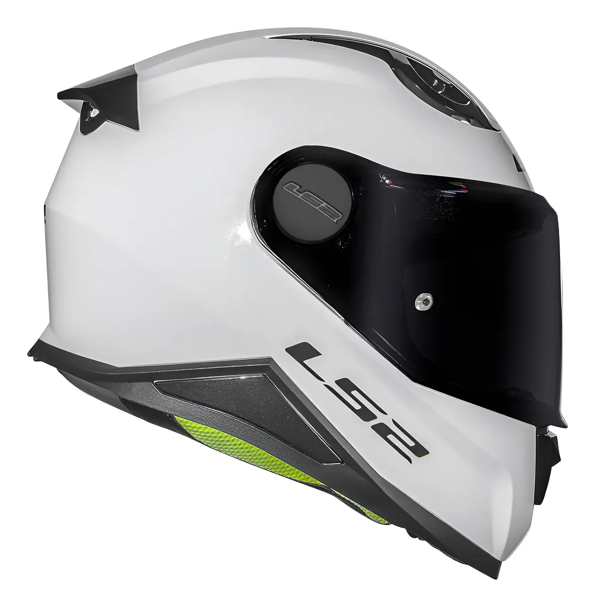 Detalhe do capacete LS2 Kid infantil com viseira e fechamento micrometrico