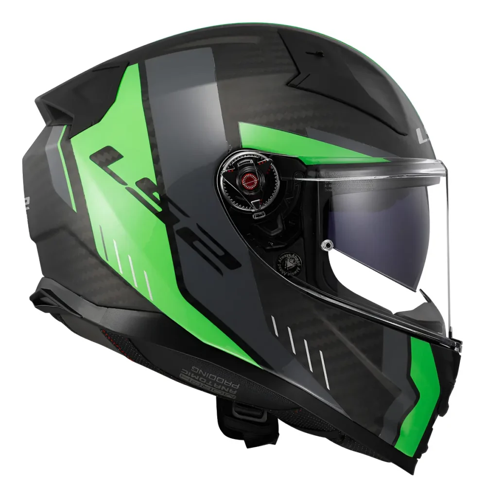 Capacete LS2 Vector II Carbon FF811 é bom? Review completo do integral premium em carbono Capacete LS2 Vector II Carbon FF811 integral em fibra de carbono, vista frontal
