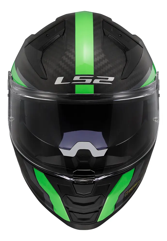 Capacete LS2 Vector II Carbon FF811 com viseira e sistema de fechamento duplo D