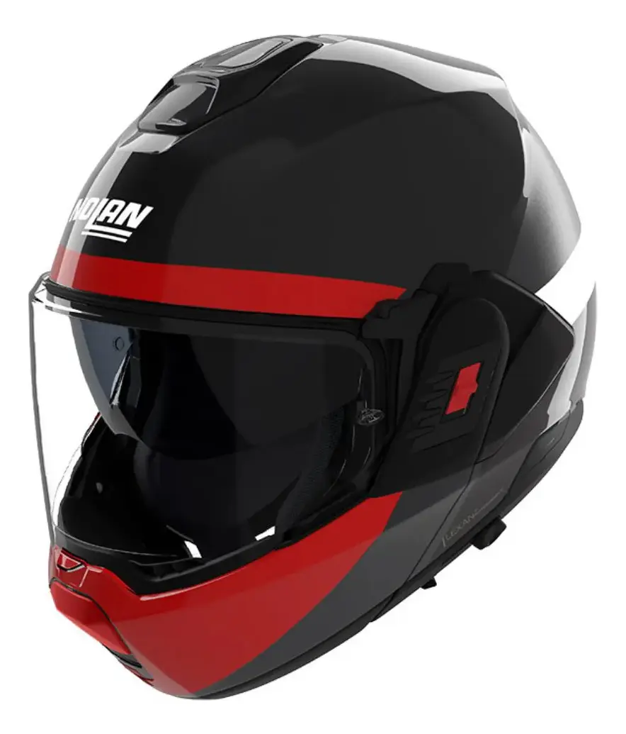 Capacete Nolan N120-1 Blocco com acabamento brilhante, vista lateral