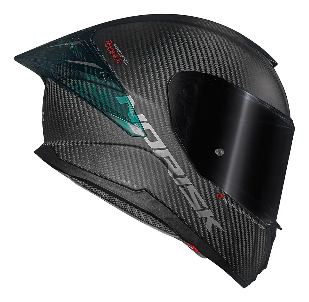 Capacete Norisk Carbon R Solid Matte, casco em fibra de carbono, vista frontal