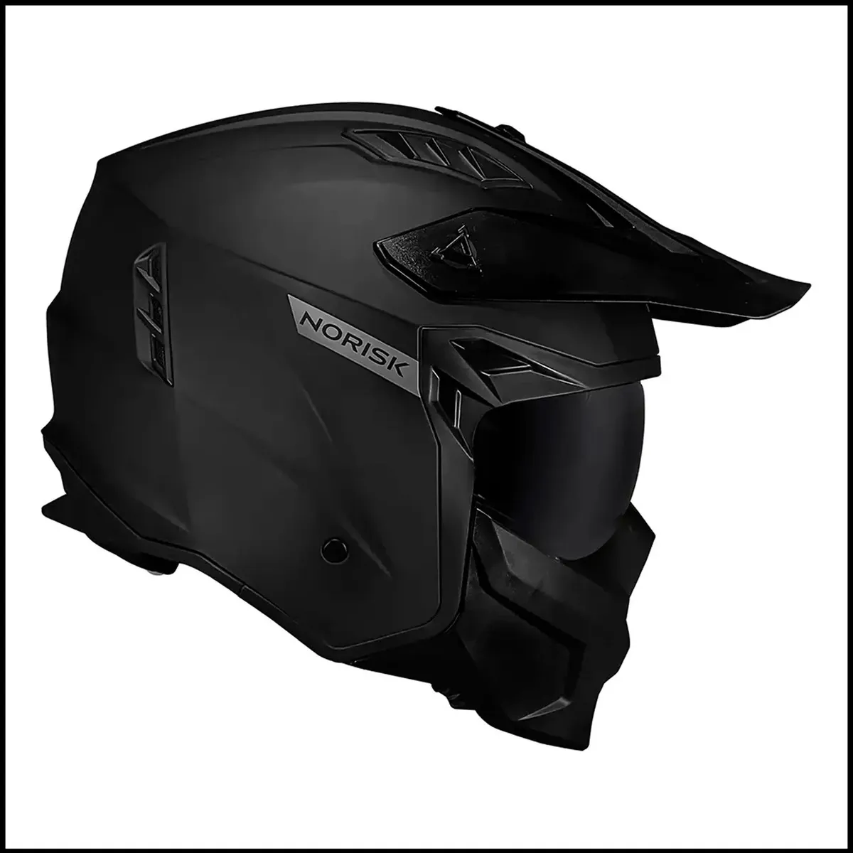 Capacete Norisk Darth 2, modular 2 em 1, vista frontal