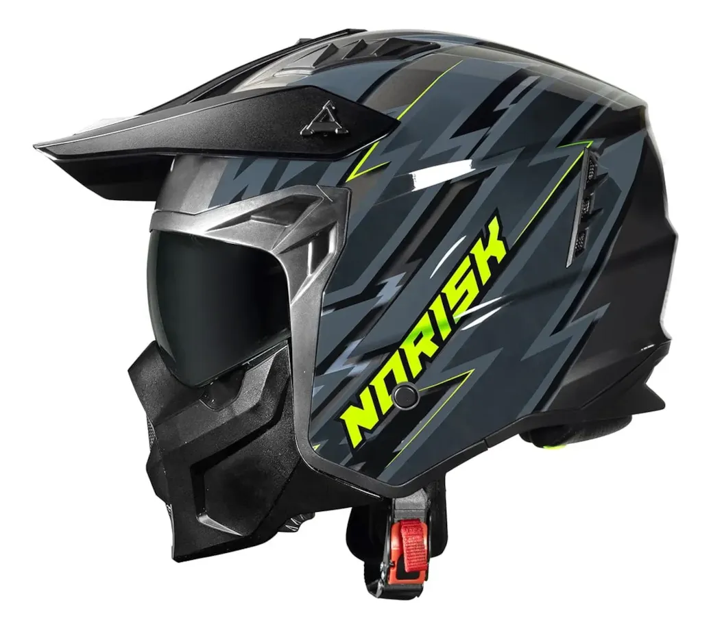 Capacete Norisk Darth 2, vista lateral do capacete modular