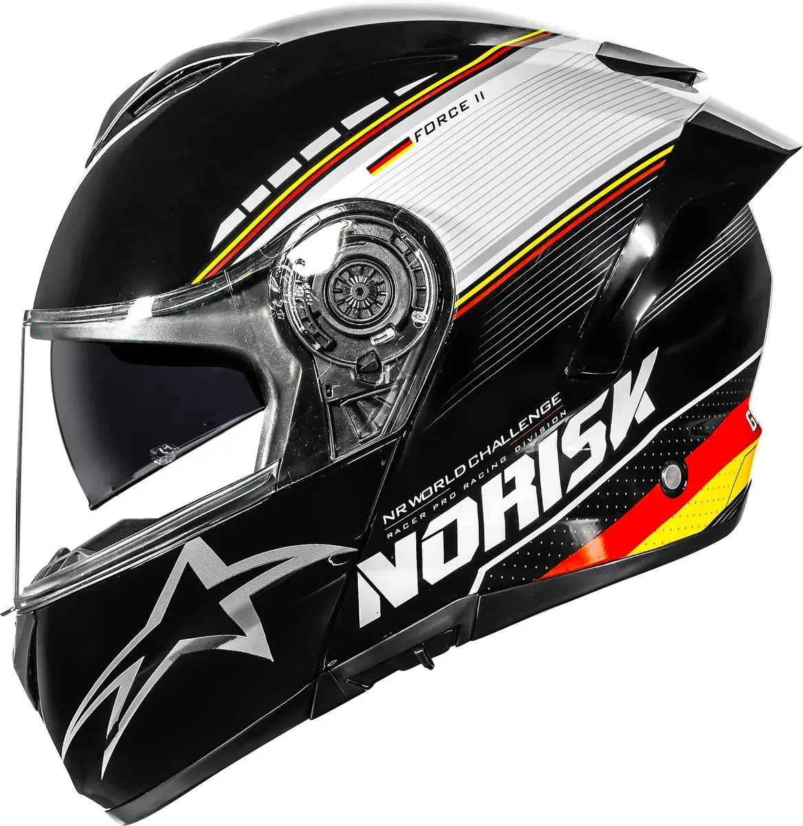 Capacete Norisk Force 2 Grand Prix, escamoteável, vista frontal