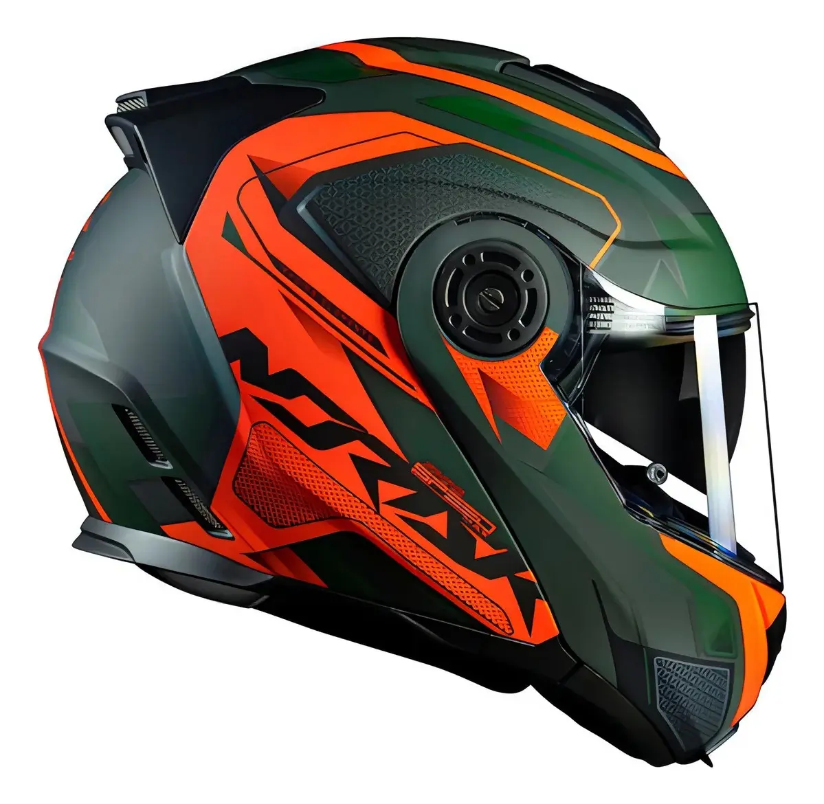 Capacete Norisk Force 2, vista lateral com óculos interno
