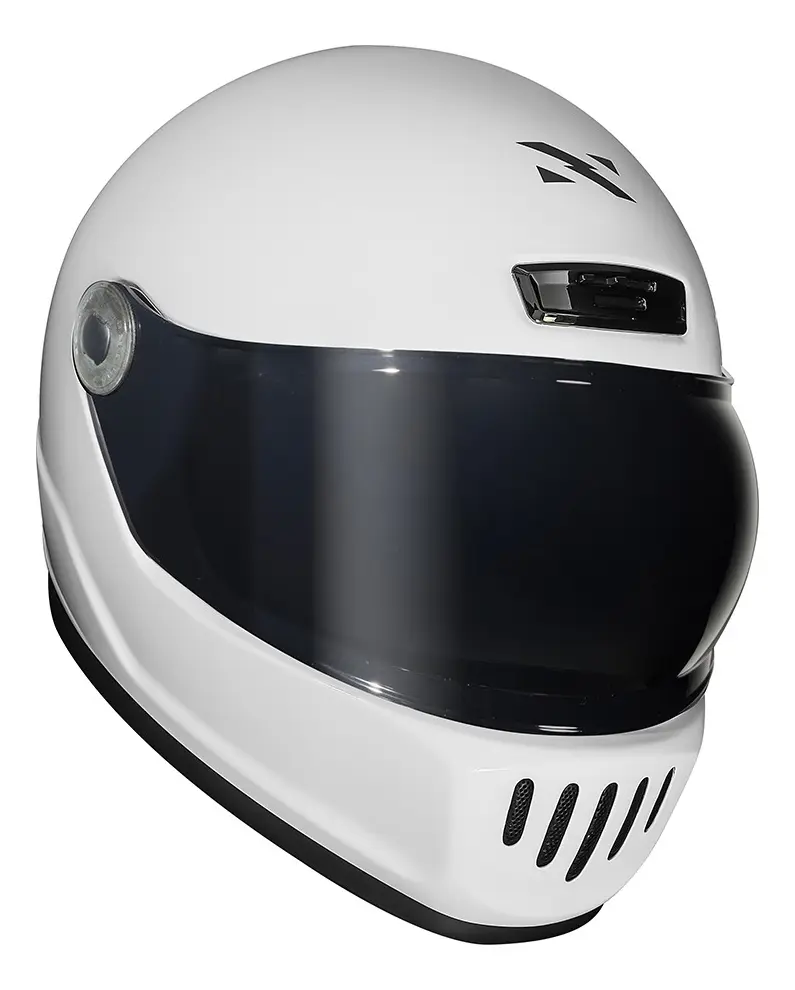 Capacete Norisk V8, detalhe da viseira e forração