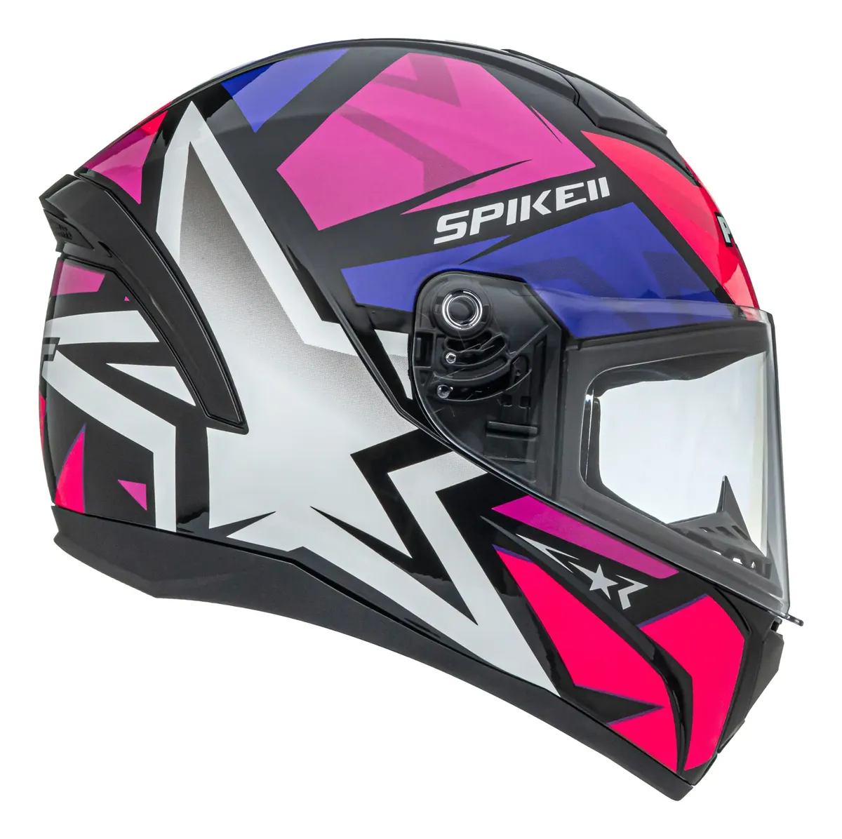Capacete Peels Spike II vista lateral com exaustão traseira