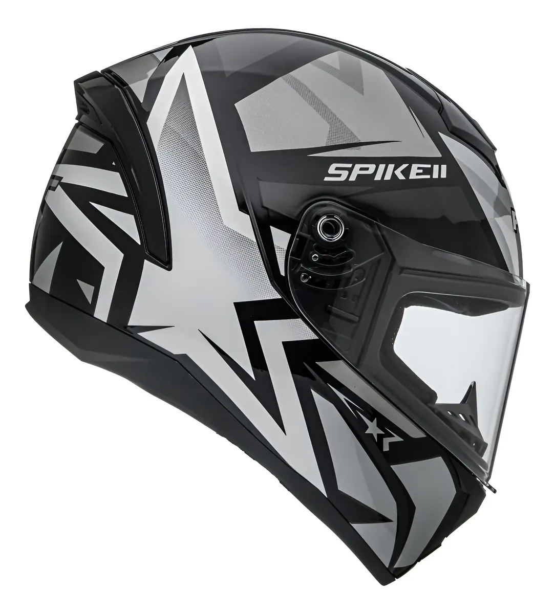 Capacete Peels Spike II frontal com viseira cristal 2mm