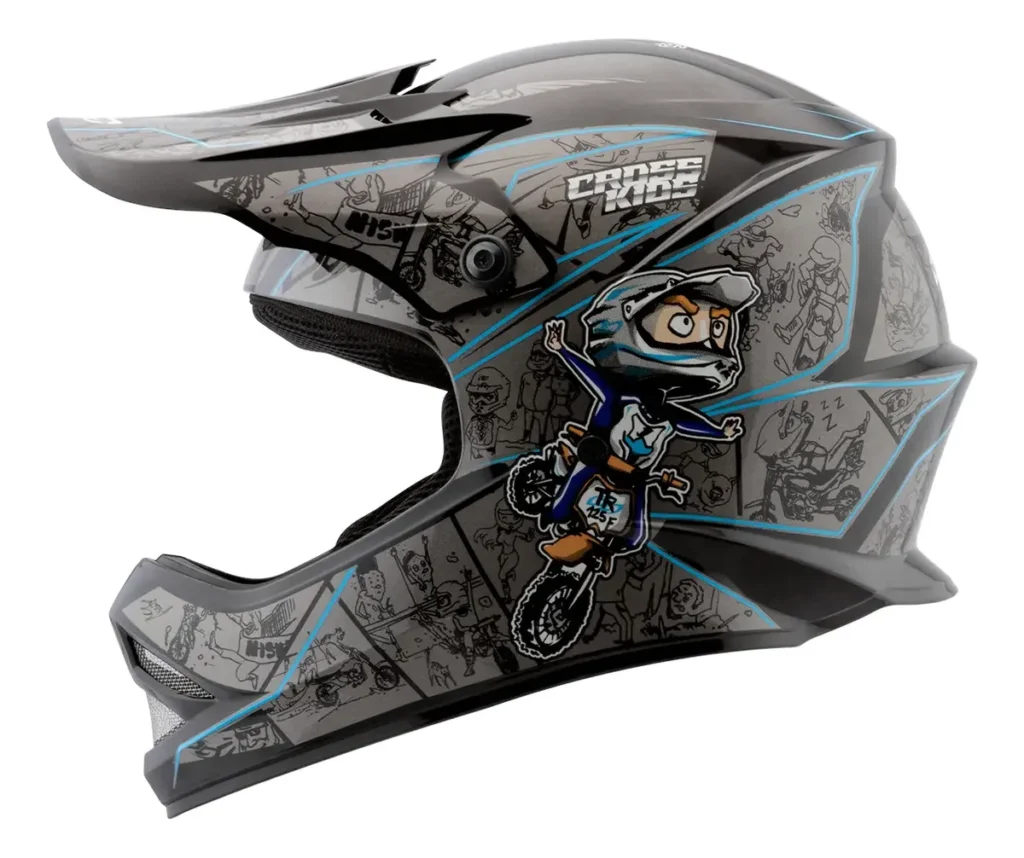 Capacete Pro Tork Moto Cross Trilha Infantil vale a pena? Review completo do modelo Capacete Pro Tork Moto Cross Trilha Infantil Cartoon Racing