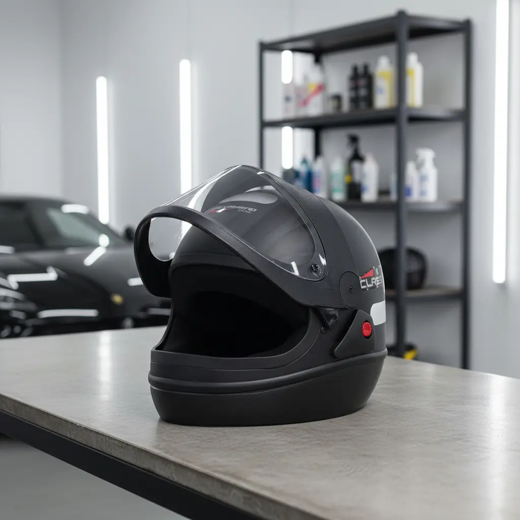 Capacete Taurus San Marino com viseira aberta pelo botão lateral